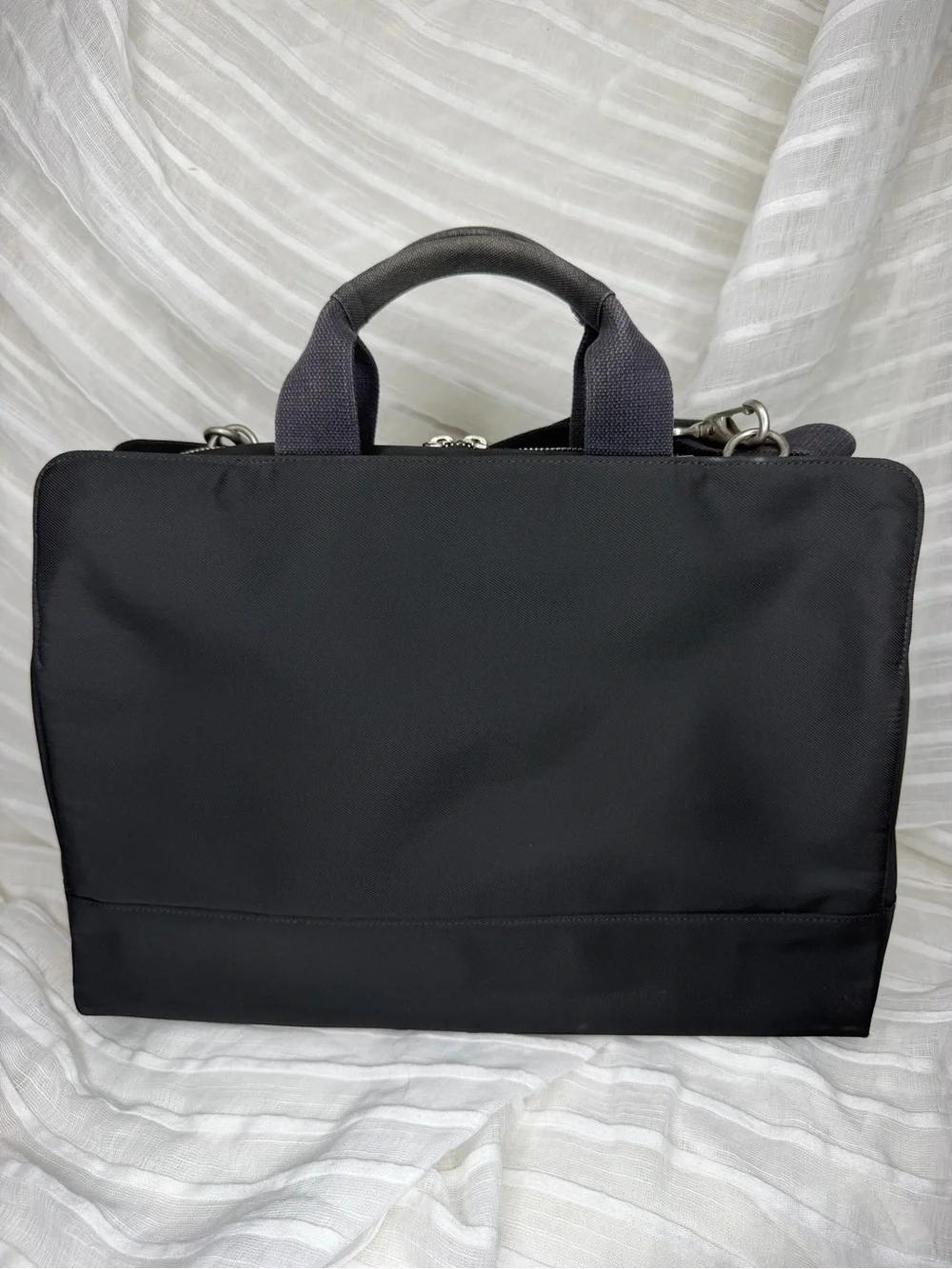 Jack Spade Warren Street New York Black Nylon Laptop Briefcase Messenger Bag